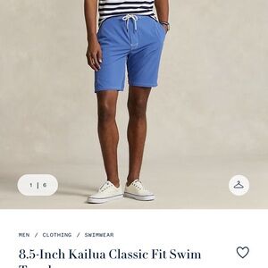 Ralph Lauren Kailua Classic Fit Blue Swim Trunks